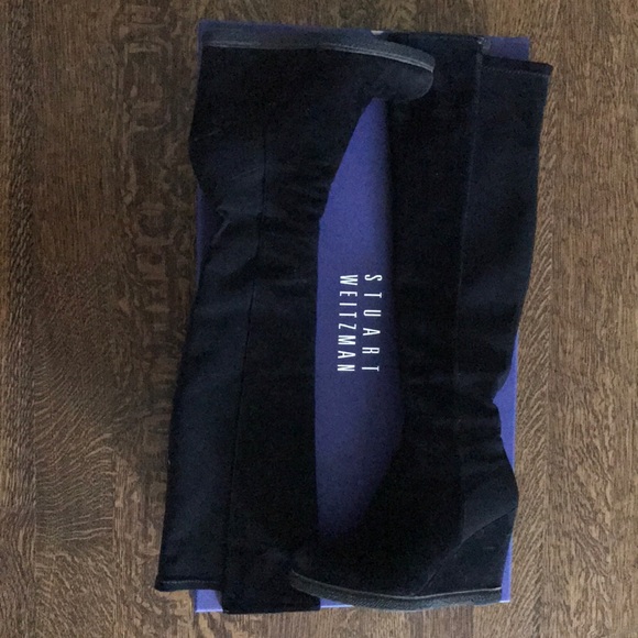 Stuart Weitzman Demiswoon Wedge Elastic Tall Boot - Picture 4 of 5